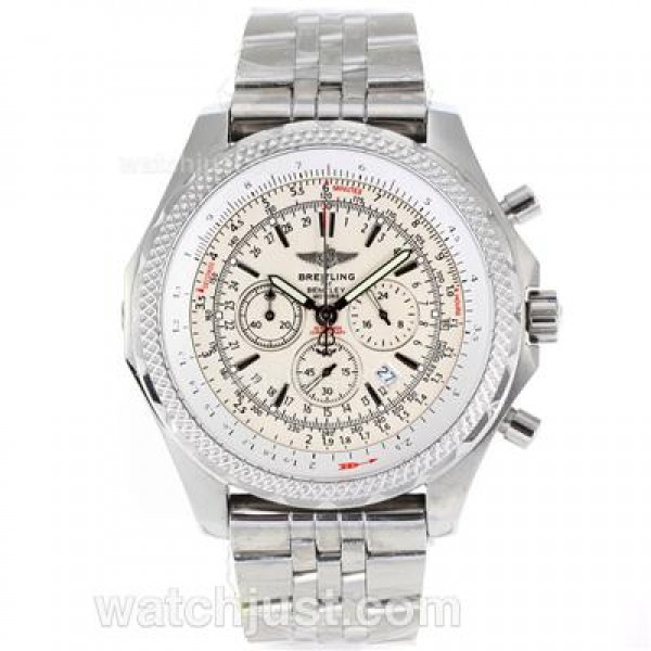Breitling for Bentley Motors Working Chronograph with White Dial
