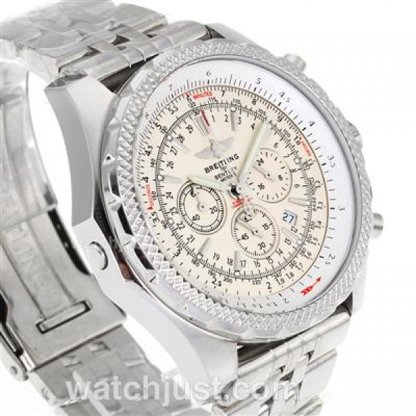 Breitling for Bentley Motors Working Chronograph with White Dial