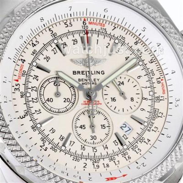 Breitling for Bentley Motors Working Chronograph with White Dial