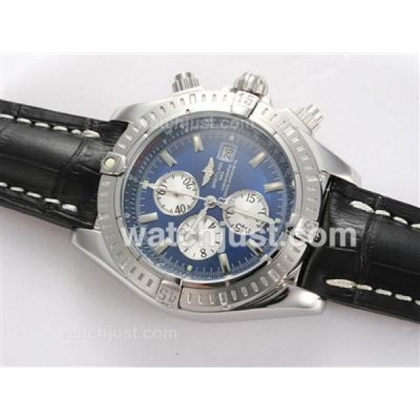 Breitling Chronomat Evolution Working Chronograph with Blue Dial