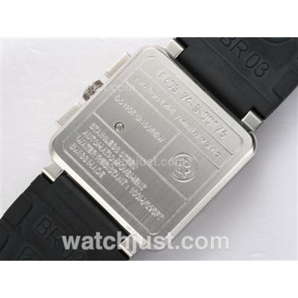 Bell & Ross BR 03-94 Chronograph Swiss ETA Movement AR Coating with Black Dial-Rubber Strap 42x42mm