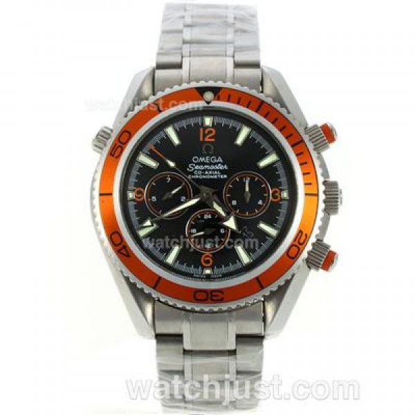 Omega Seamaster Planet Ocean Automatic Black Dial with Orange Bezel