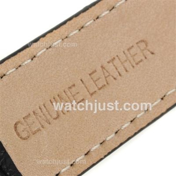 Bvlgari Black Leather Strap with Rose Gold Buckle