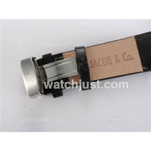 Jacob & Co Classic Five Time Zone Diamond Bezel with White Dial
