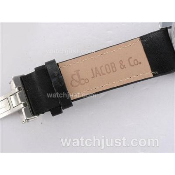 Jacob & Co Classic Five Time Zone Diamond Bezel with White Dial