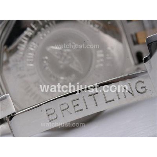 Breitling Chronomat Evolution Chronogrpah Swiss Valjoux 7750 Movement Two Tone  with Black Dial
