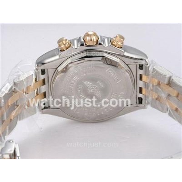 Breitling Chronomat Evolution Chronogrpah Swiss Valjoux 7750 Movement Two Tone  with Black Dial