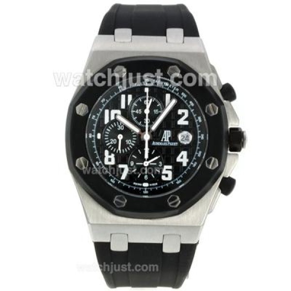 Audemars Piguet Royal Oak Working Chronograph with Black Dial-Rubber Strap