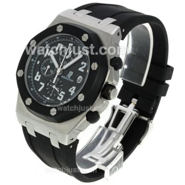 Audemars Piguet Royal Oak Working Chronograph with Black Dial-Rubber Strap