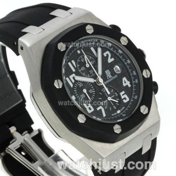 Audemars Piguet Royal Oak Working Chronograph with Black Dial-Rubber Strap