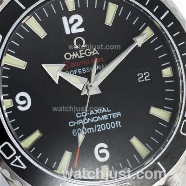 Omega Seamaster Co-Axial Swiss ETA 2836 Movement Ceramic Bezel with Black Dial-S/S