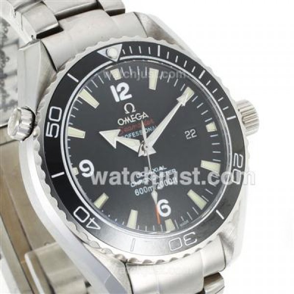 Omega Seamaster Co-Axial Swiss ETA 2836 Movement Ceramic Bezel with Black Dial-S/S