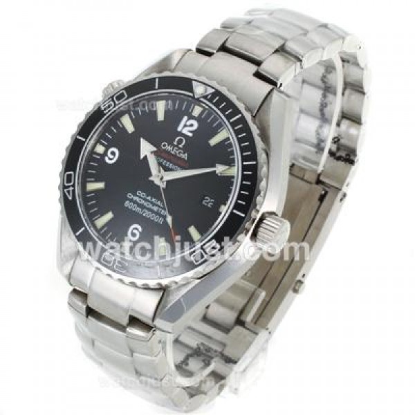 Omega Seamaster Co-Axial Swiss ETA 2836 Movement Ceramic Bezel with Black Dial-S/S