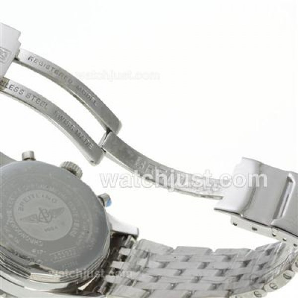Breitling Navitimer Chronograph Swiss Valjoux 7750 Movement with White Dial