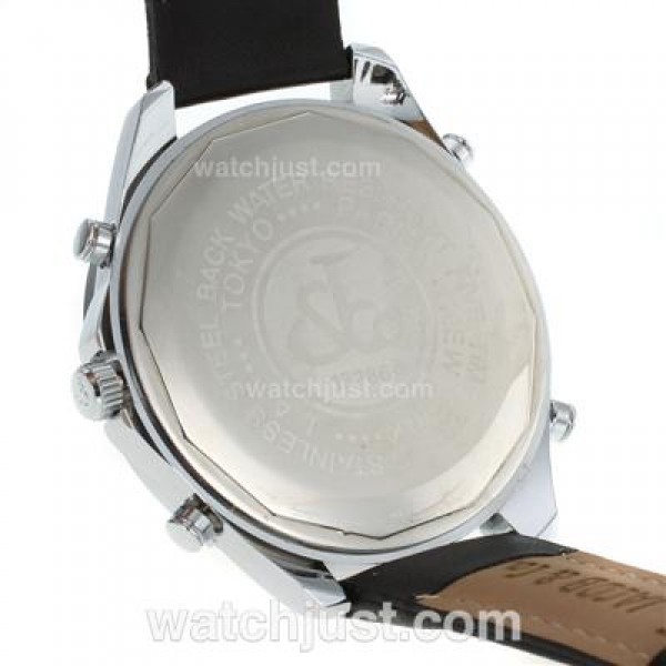 Jacob & Co Classic Five Time Zone Diamond Bezel and Dial-Black Leather Strap