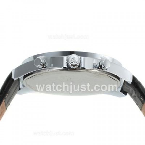 Jacob & Co Classic Five Time Zone Diamond Bezel and Dial-Black Leather Strap