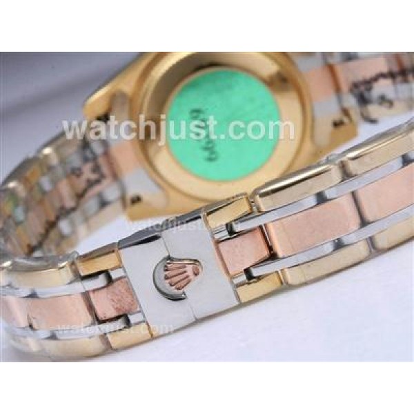 Rolex Masterpiece Automatic Three Tone with White Dial