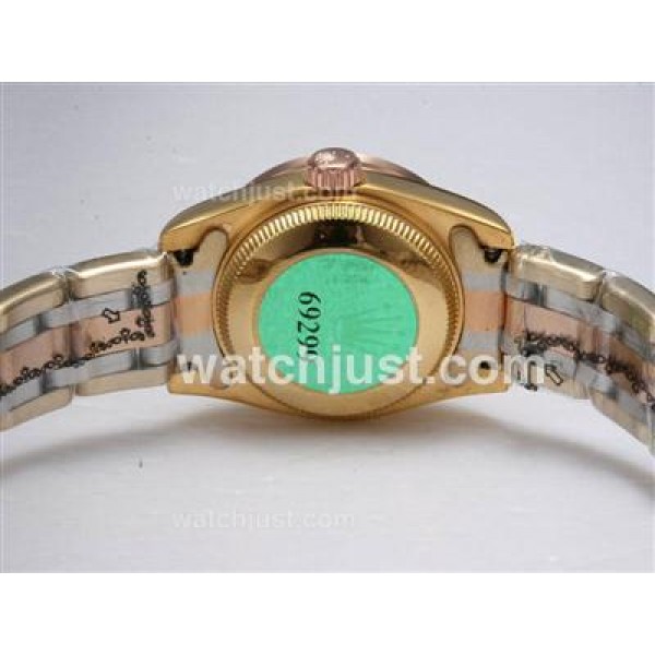 Rolex Masterpiece Automatic Three Tone with White Dial