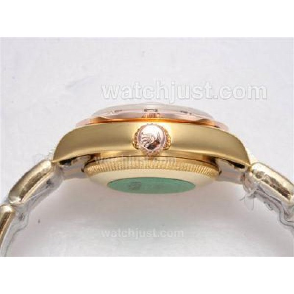 Rolex Masterpiece Automatic Three Tone with White Dial