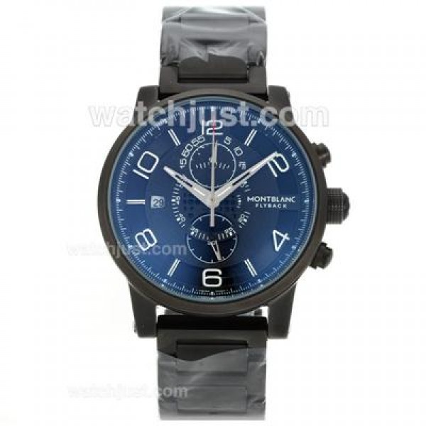 Montblanc Flyback Working Chronograph Full PVD with Black Dial