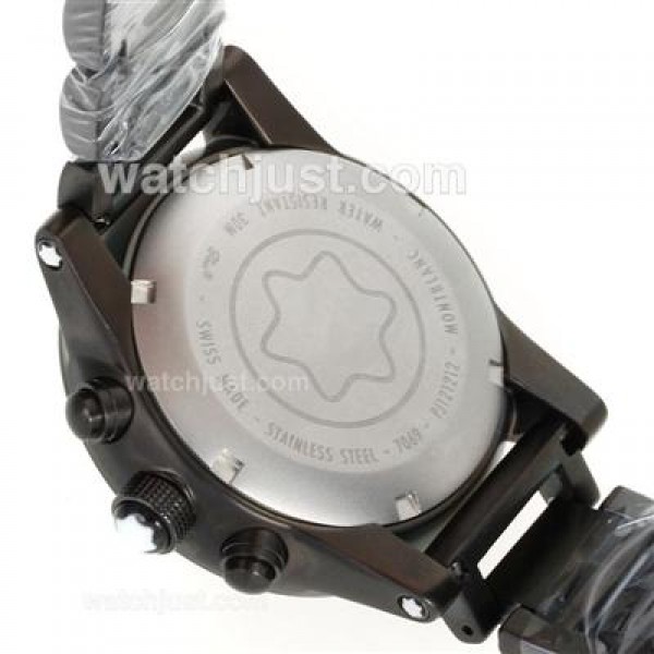 Montblanc Flyback Working Chronograph Full PVD with Black Dial