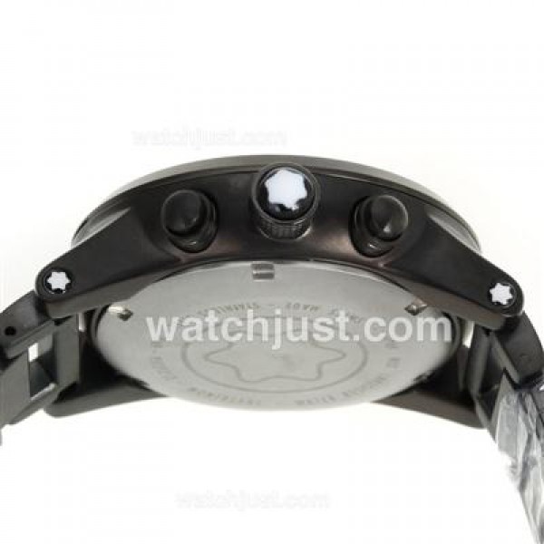 Montblanc Flyback Working Chronograph Full PVD with Black Dial