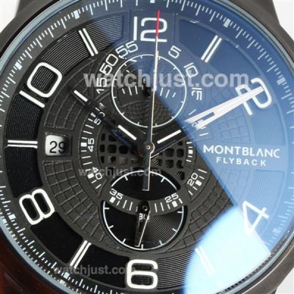 Montblanc Flyback Working Chronograph Full PVD with Black Dial