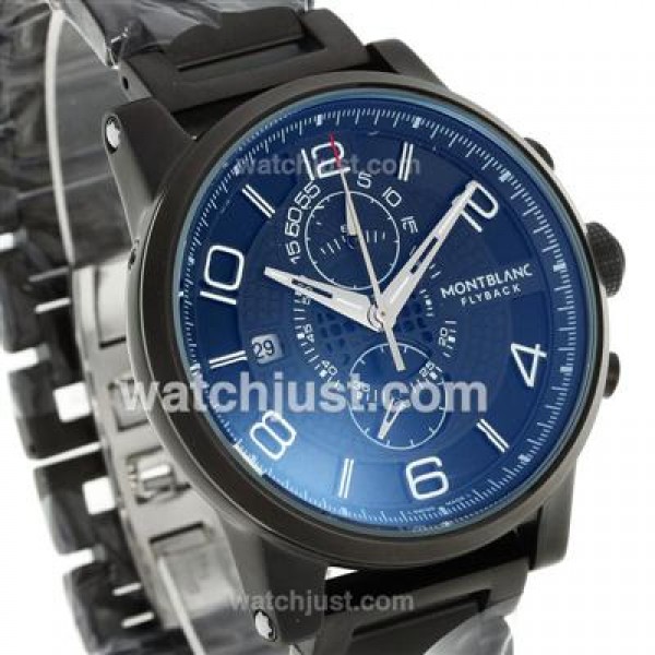 Montblanc Flyback Working Chronograph Full PVD with Black Dial