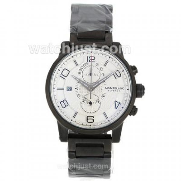 Montblanc Flyback Working Chronograph Full PVD with White Dial