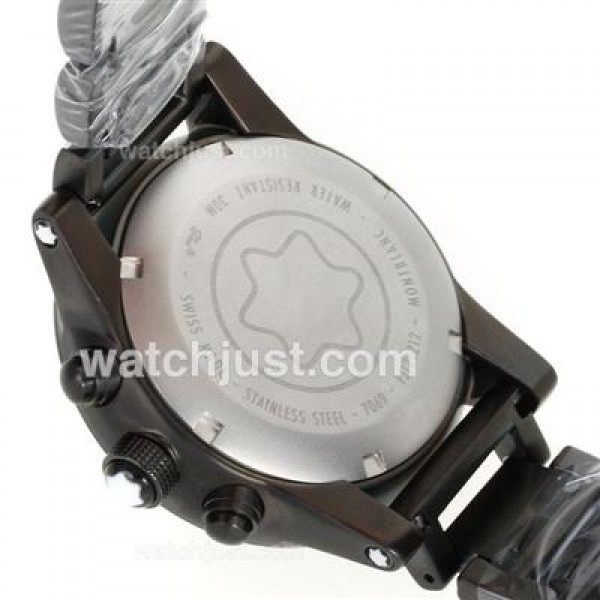 Montblanc Flyback Working Chronograph Full PVD with White Dial