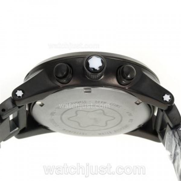 Montblanc Flyback Working Chronograph Full PVD with White Dial
