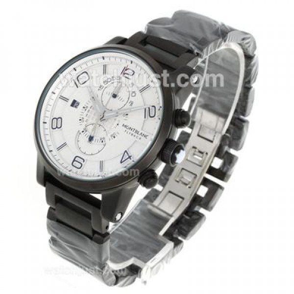 Montblanc Flyback Working Chronograph Full PVD with White Dial