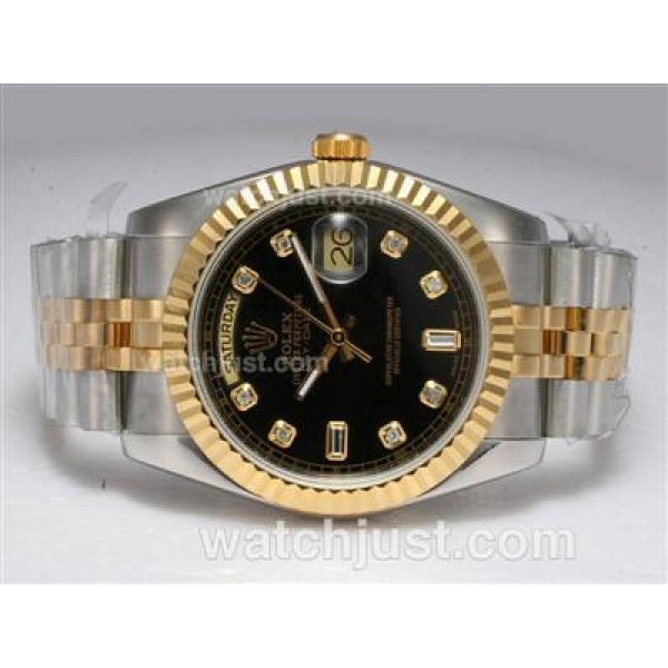 Best Quality Rolex Day-Date Replica Watches With Black Dials For Sale