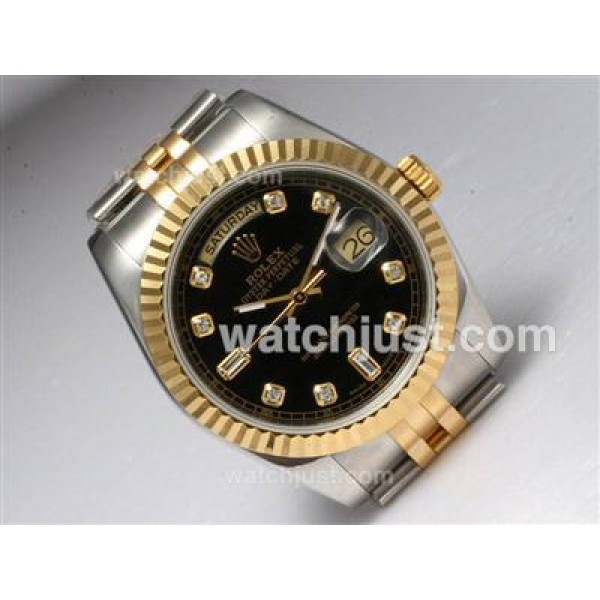 Best Quality Rolex Day-Date Replica Watches With Black Dials For Sale
