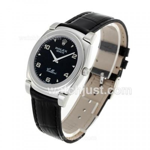 High End Rolex Cellini Replica Watches With Black Dials For Men