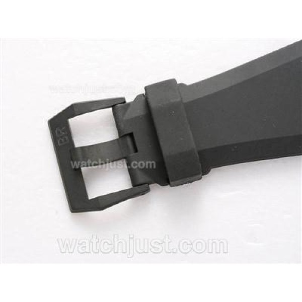 Bell & Ross BR 01-94 Chronograph Swiss ETA Movement PVD Casing with Blue Marking-Rubber Strap 46x46mm