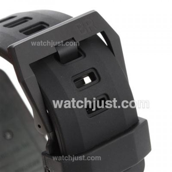 Bell & Ross BR 01-92 Swiss ETA 2892 Movement PVD Casing with Orange Marking-Rubber Strap 46x46mm