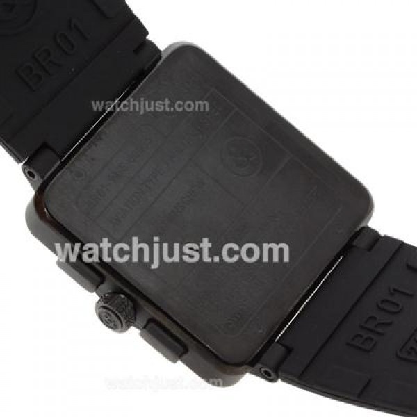 Bell & Ross BR 01-94 Chronograph Swiss ETA Movement PVD Casing with Rubber Strap 46x46mm