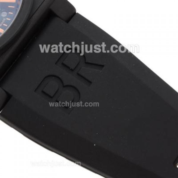 Bell & Ross BR 01-94 Chronograph Swiss ETA Movement PVD Casing with Rubber Strap 46x46mm