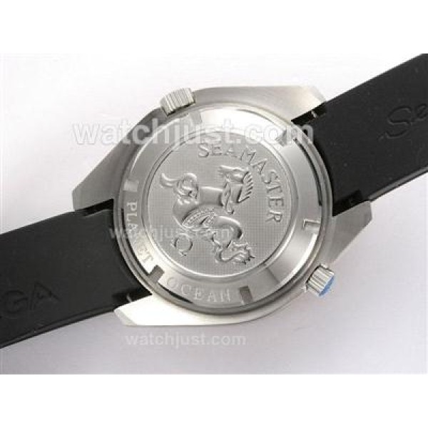 Omega Seamaster Planet Ocean Automatic Black Dial with Orange Bezel-Rubber Strap