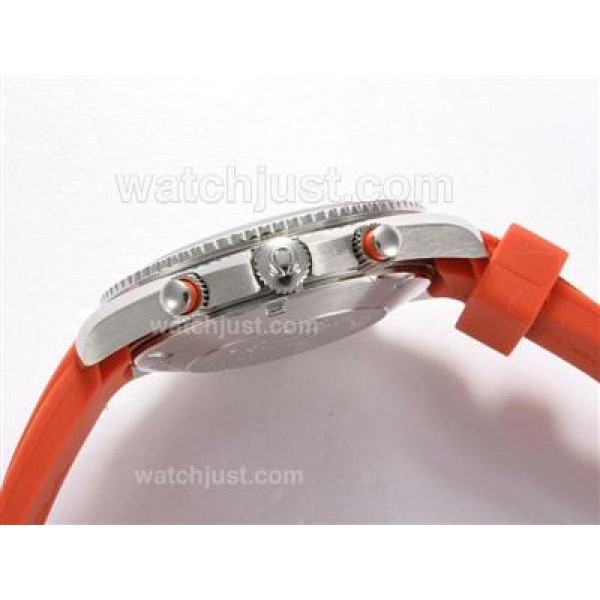 Omega Seamaster Planet Ocean Automatic with Orange Bezel and Rubber Strap