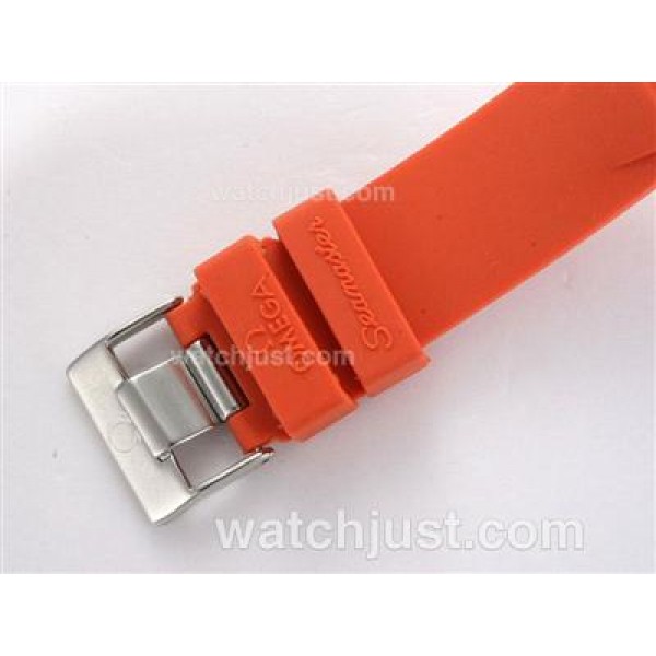 Omega Seamaster Planet Ocean Automatic with Orange Bezel and Rubber Strap