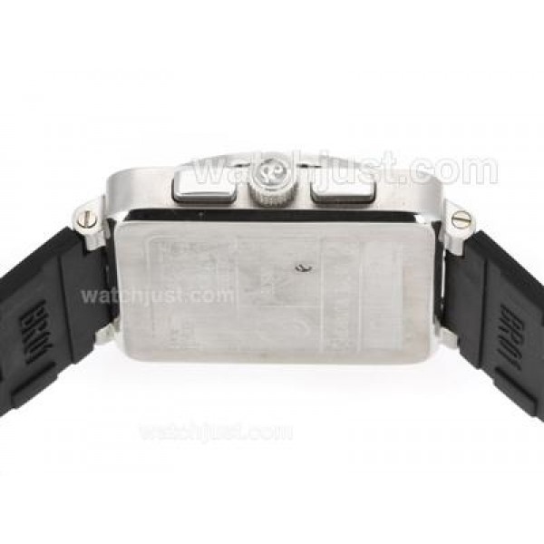Bell & Ross BR 01-94 Working Chronograph with Black Dial-Rubber Strap 46x46mm