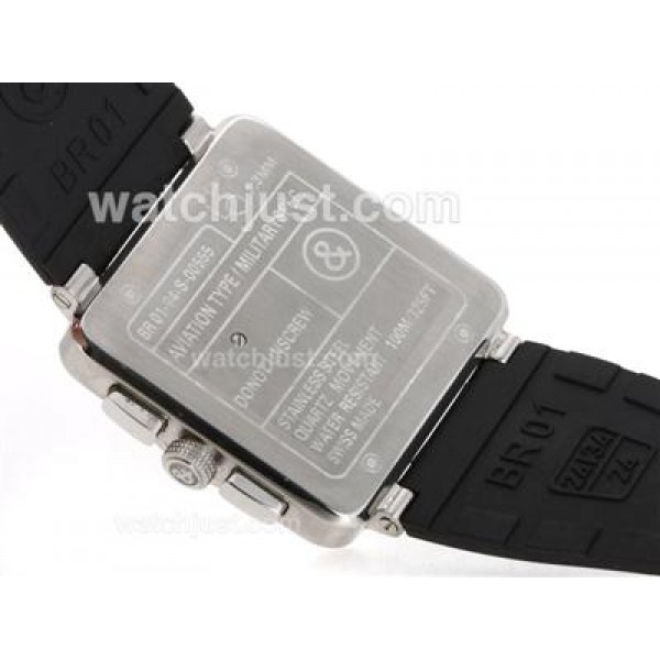 Bell & Ross BR 01-94 Working Chronograph with Black Dial-Rubber Strap 46x46mm