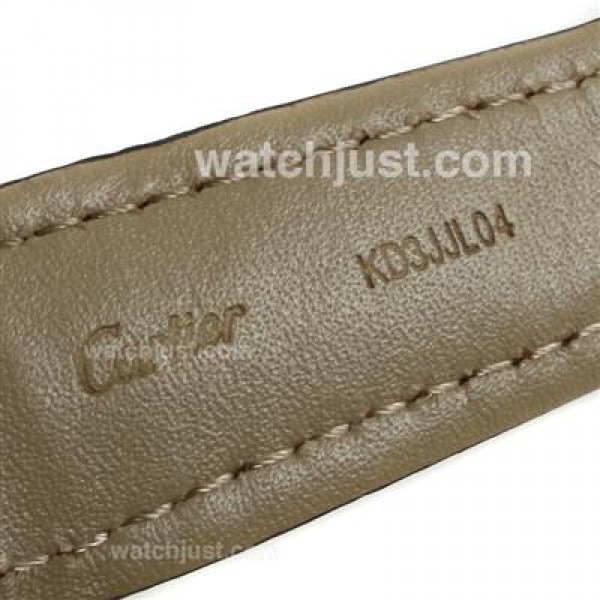 Cartier Calibre de Cartier Automatic with Black Dial-Black Leather Strap