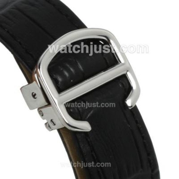Cartier Ballon bleu de Cartier Working Chronograph with Black Dial-Leather Strap