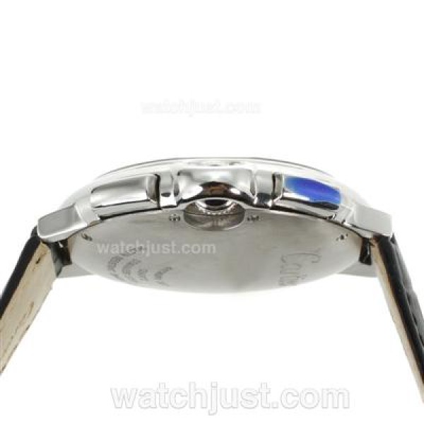 Cartier Ballon bleu de Cartier Working Chronograph with Black Dial-Leather Strap