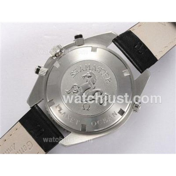 Omega Seamaster Planet Ocean Working Chronograph with Black Bezel and Dial