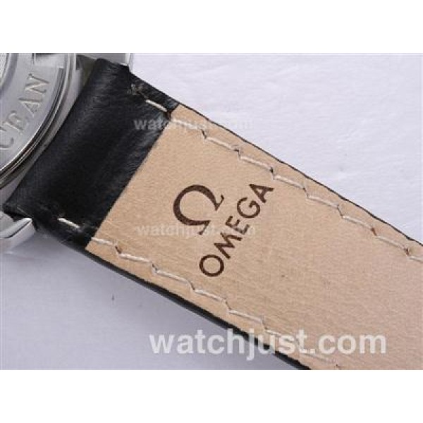 Omega Seamaster Planet Ocean Working Chronograph with Black Bezel and Dial