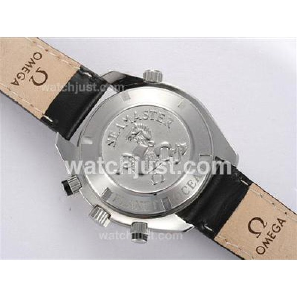 Omega Seamaster Planet Ocean Working Chronograph with Black Bezel and Dial